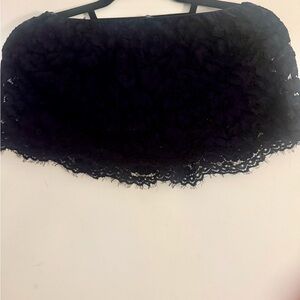 Zara Black Lace Bandeau Crop Top